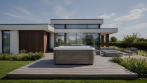 Spa NEOSPA Bailey installé en extérieur, spa design Lekovic Industries